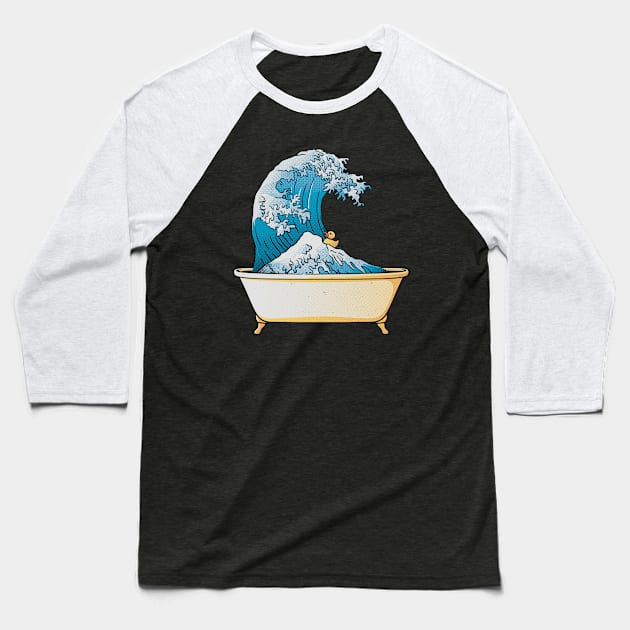 Bathtub Kanagawa Wave by Tobe Fonseca Baseball T-Shirt by Tobe_Fonseca